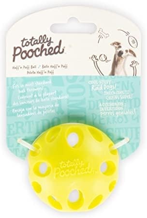 image:imageMessy Mutts Totally Pooched Huffn Puff Ball 25 TPR Puzzle Ball for Dogs 2in1 Interactive Toy and Tooth Cleaner GreenGreen