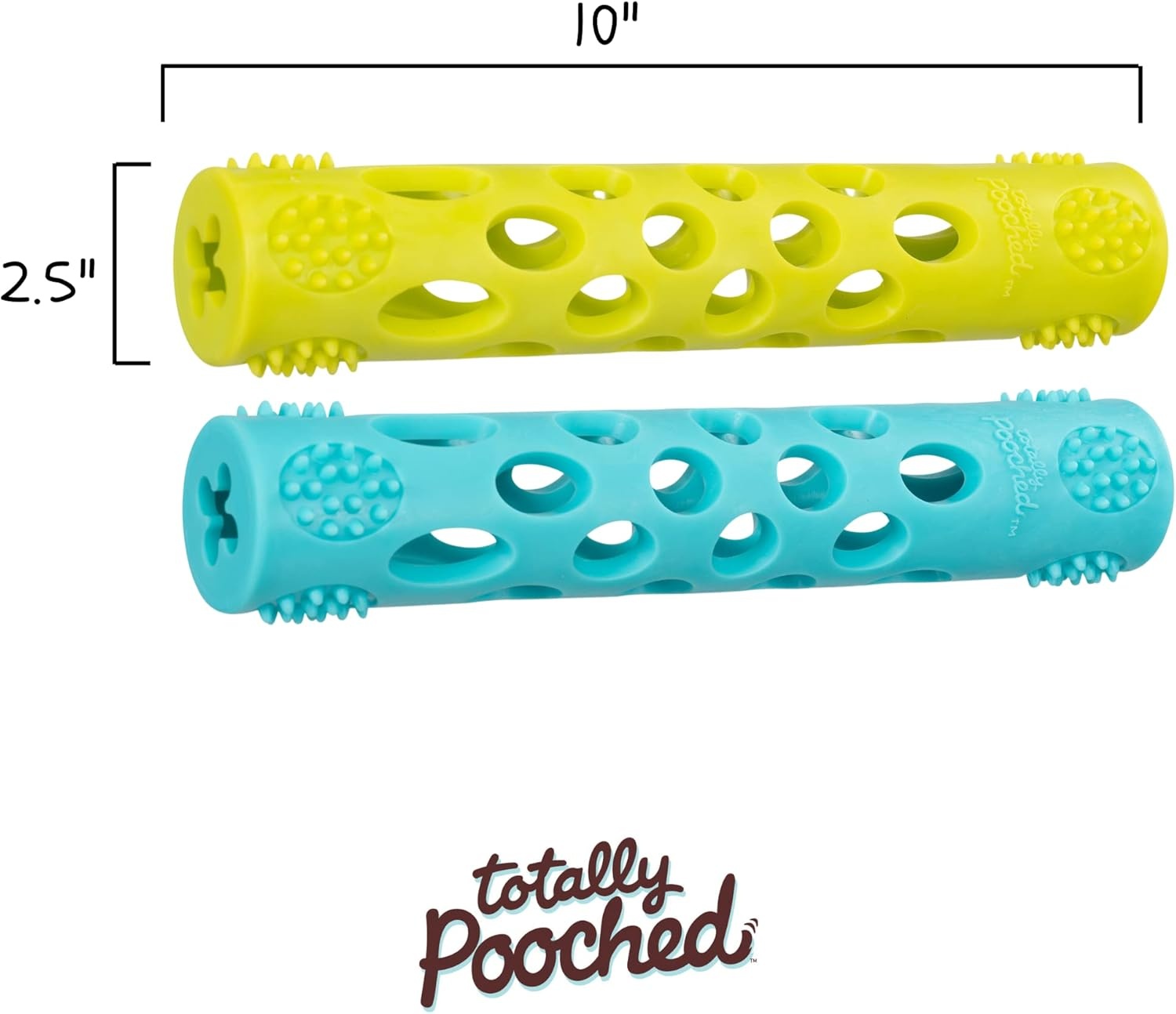 image:imageMessy Mutts Totally Pooched Huffn Puff Ball 25 TPR Puzzle Ball for Dogs 2in1 Interactive Toy and Tooth Cleaner GreenTeal