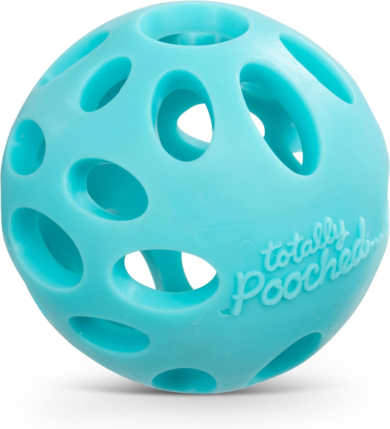 image:imageMessy Mutts Totally Pooched Huffn Puff Ball 25 TPR Puzzle Ball for Dogs 2in1 Interactive Toy and Tooth Cleaner GreenTeal