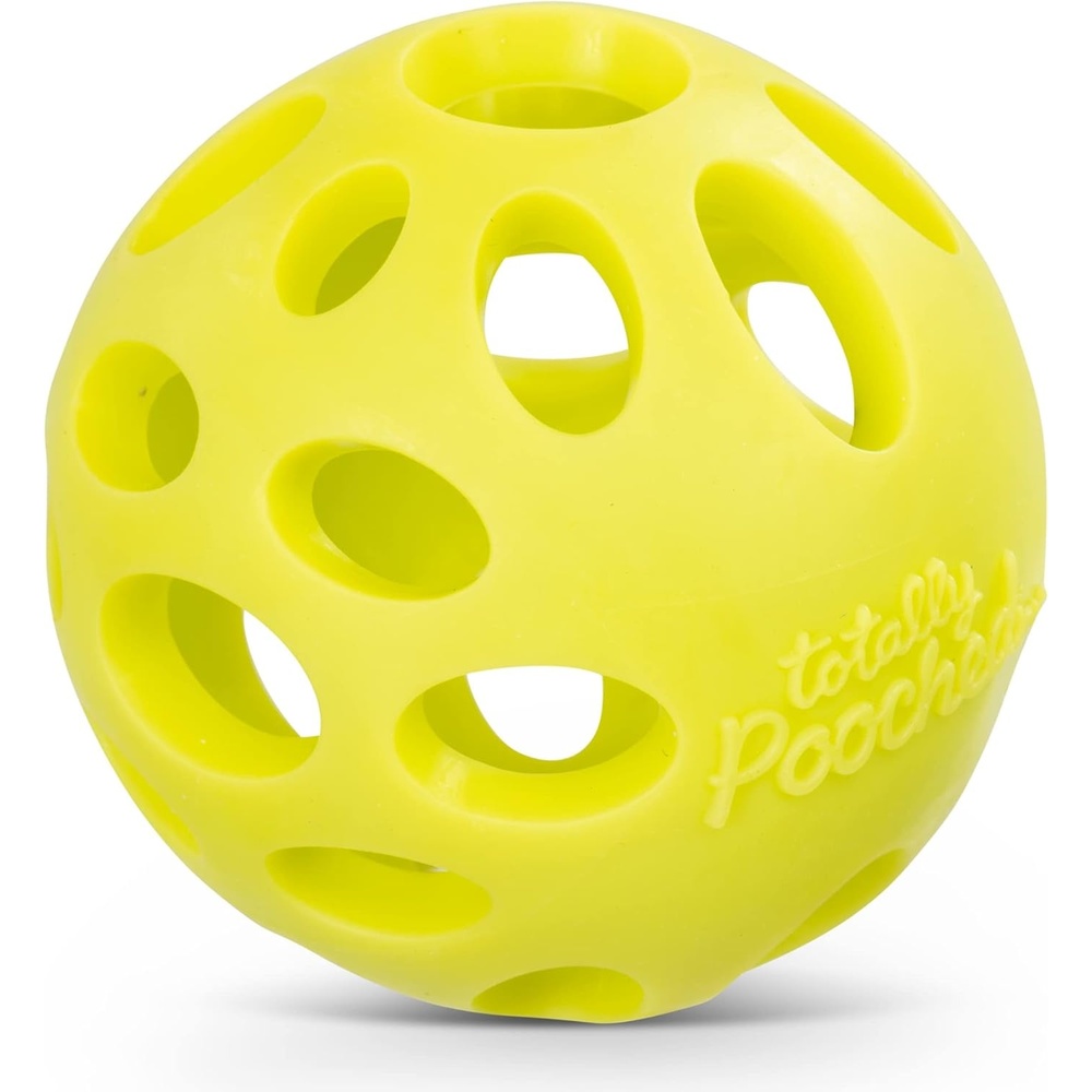 image:imageMessy Mutts Totally Pooched Huffn Puff Ball 25 TPR Puzzle Ball for Dogs 2in1 Interactive Toy and Tooth Cleaner GreenGreen