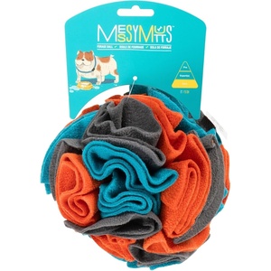 image:imageMessy Mutts Square 16 x 16 Forage and Lick Mat with NonSlip Suction Cups  Stimulating Sniffing Interactive Puzzle for Dogs  Silicone Triangle LickingForage Ball