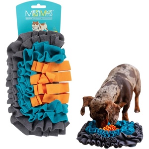 image:imageMessy Mutts Square 16 x 16 Forage and Lick Mat with NonSlip Suction Cups  Stimulating Sniffing Interactive Puzzle for Dogs  Silicone Triangle LickingSquare Forage Mat
