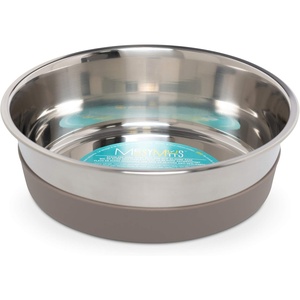 image:imageMessy Mutts Stainless Steel Heavy Gauge Bowl with NonSlip Removable Silicone Base  Durable IndoorOutdoor Dog Bowl  Warm Grey  Large 45 CupsExtra Large  8 Cups