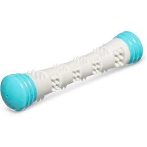 image:imageMessy Mutts Totally Pooched Chew n Squeak Stick  Small 85 TPR Dog Toy with Squeaker  Made for Chewers  Tough Fetch Stick for Dogs  GreyTealGrey  Teal