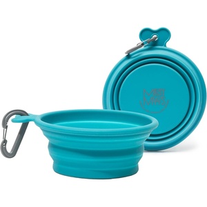 image:imageMessy Mutts Silicone Collapsible Bowl  Pet Travel Necessity  Portable Water or Food Dish  Pop Up Watering Bowl  Camping Hiking Walking Accessory  Small 175 Cups  BlueBlue