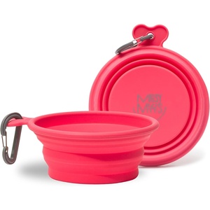 image:imageMessy Mutts Silicone Collapsible Bowl  Pet Travel Necessity  Portable Water or Food Dish  Pop Up Watering Bowl  Camping Hiking Walking Accessory  Small 175 Cups  BlueWatermelon