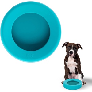 image:imageMessy Mutts Silicone NonSpill Bowl  Dog or Cat Travel Necessity  Splash Less FoodWater Bowl for Pets  Slobber Stopper Water Bowl  525 Cups Cool GreyBlue