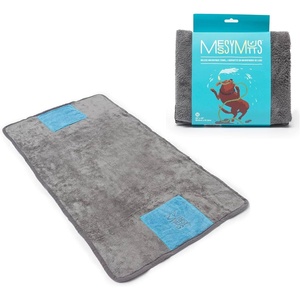 image:imageMessy Mutts Ultra Soft Microfiber Towel with Hand Pockets  Super Absorbent Moisture Locking  Soft Durable Plush Microfiber Dog Towel  Machine Washable Dog ShammyMedium  20 x 32