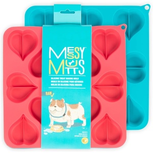 image:imageMessy Mutts Silicone Bake amp Freeze Treat Making Mold  2 Pack  12 Bone Shaped 1 oz Molds  9 x 9 Tray  Dishwasher Freezer Oven Safe  BlueGreenBlueWatermelon