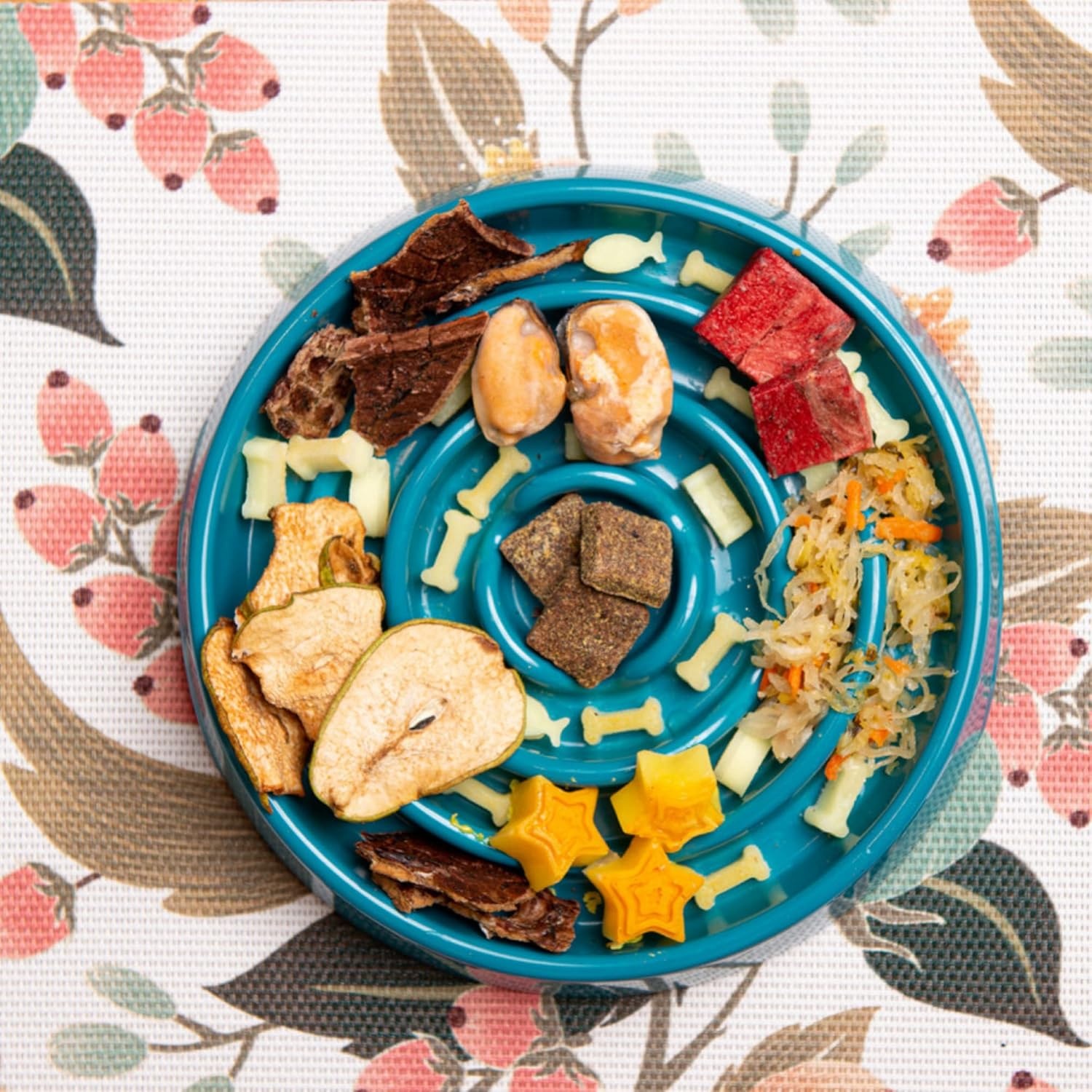 image:imageMessy Mutts Interactive Slow Feeder Puzzle Slow Feeder Dog or Cat Bowl Enrichment Food Dish to Slow Eating Prevent Bloating 8 x 13 175 Cup Cool GreyBlue