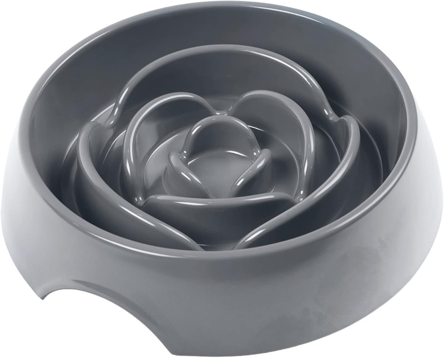 image:imageMessy Mutts Interactive Slow Feeder Puzzle Slow Feeder Dog or Cat Bowl Enrichment Food Dish to Slow Eating Prevent Bloating 8 x 13 175 Cup Cool GreyCool Grey