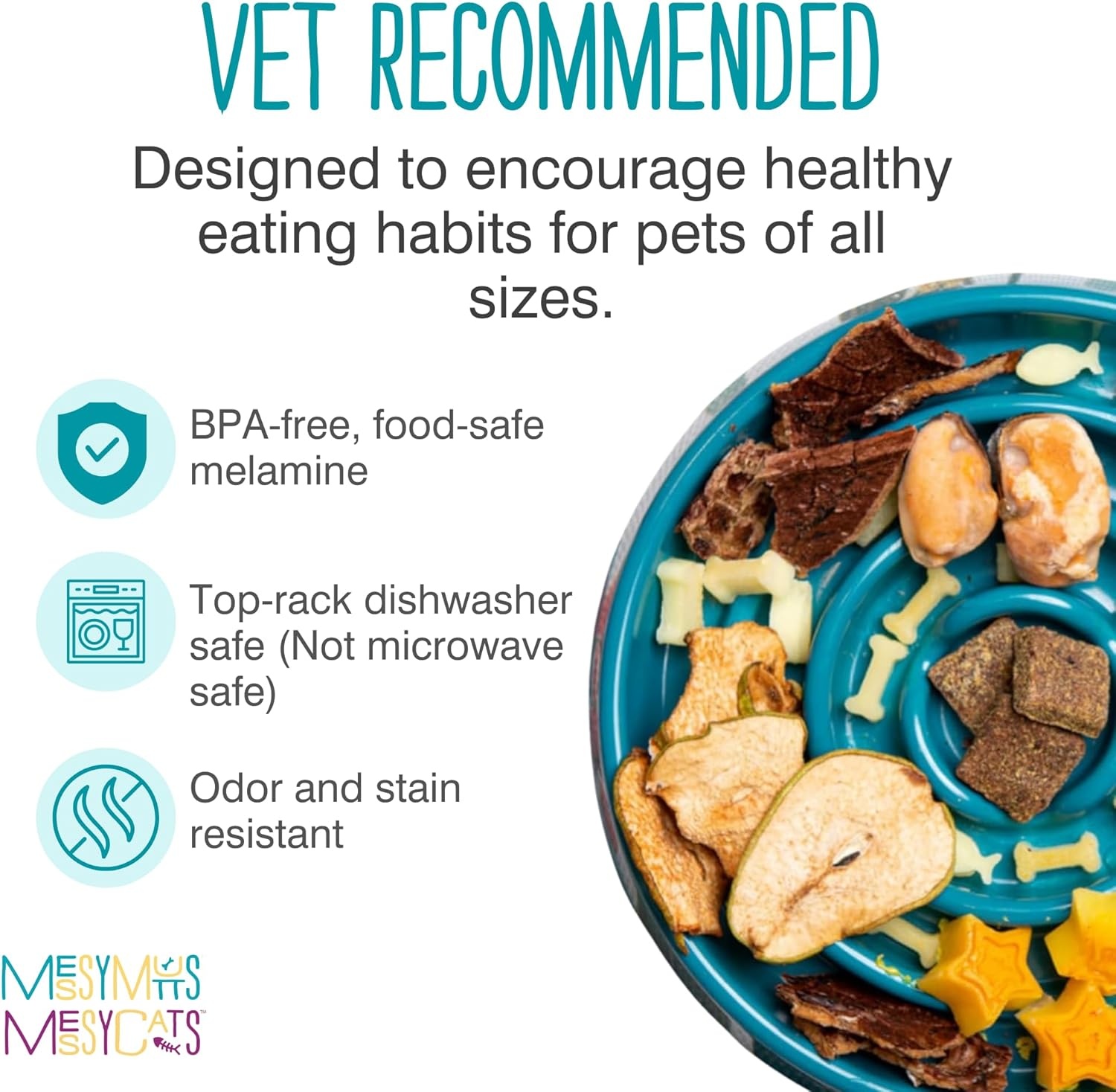 image:imageMessy Mutts Interactive Slow Feeder Puzzle Slow Feeder Dog or Cat Bowl Enrichment Food Dish to Slow Eating Prevent Bloating 8 x 13 175 Cup Cool GreyBlue