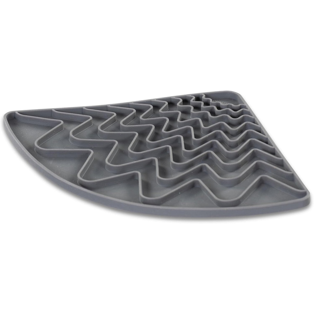 image:imageMessy Mutts 628043607996 Triangle Dog Licking Mat Grey