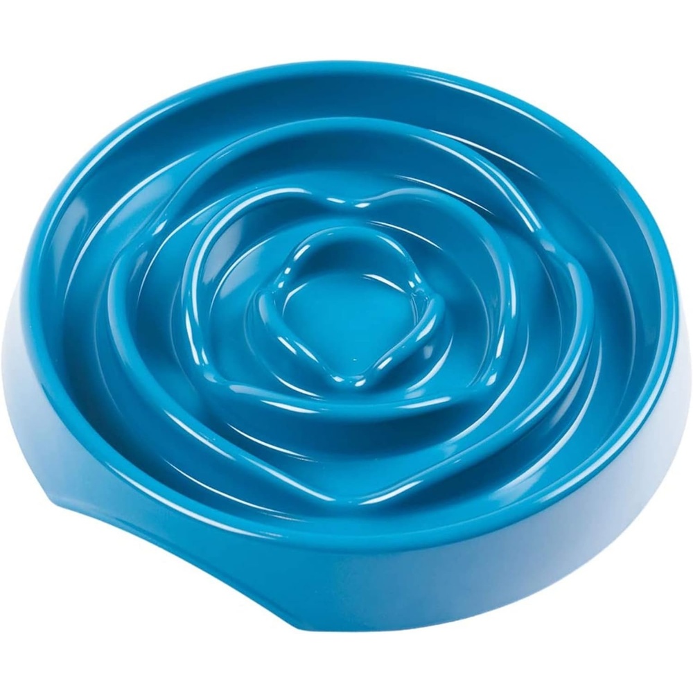 image:imageMessy Mutts Interactive Slow Feeder Puzzle Slow Feeder Dog or Cat Bowl Enrichment Food Dish to Slow Eating Prevent Bloating 8 x 13 175 Cup Cool GreyBlue