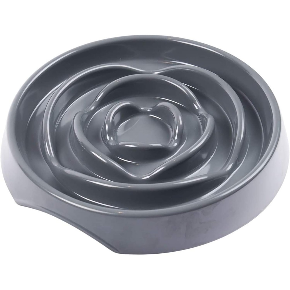 image:imageMessy Mutts Interactive Slow Feeder Puzzle Slow Feeder Dog or Cat Bowl Enrichment Food Dish to Slow Eating Prevent Bloating 8 x 13 175 Cup Cool GreyCool Grey