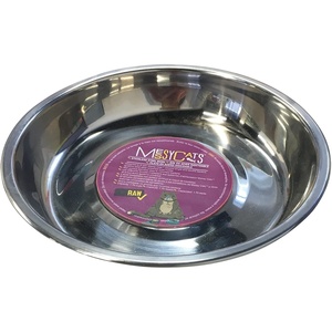 image:imageMessy Cats Stainless Steel Saucer Shaped Bowl  Fits Messy Cats Silicone Bowl Holders and Silicone Lids Sold Separately  Cat Food Water Bowl  175 Cup