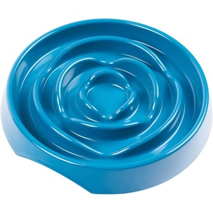 image:imageMessy Mutts Interactive Slow Feeder  Puzzle Slow Feeder Dog or Cat Bowl  Enrichment Food Dish to Slow Eating Prevent Bloating  8 x 13  175 Cup  Cool GreyBlue