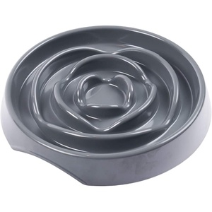 image:imageMessy Mutts Interactive Slow Feeder  Puzzle Slow Feeder Dog or Cat Bowl  Enrichment Food Dish to Slow Eating Prevent Bloating  8 x 13  175 Cup  Cool GreyCool Grey