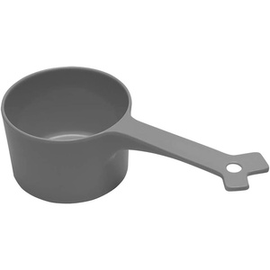 image:imageMessy Mutts Melamine Dog Food Scoop 1 Cup Capacity  Measuring Cup for Animal Food  Features 12 Cup Indicator Line  Small or Large Dog Food Scooper  Dishwasher Safe  GreyGray