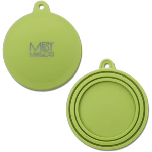 image:imageMessy Mutts Silicone Universal Can Cover  Fits 3 Can Sizes  Small Medium Large  Reusable Lid for Dog or Cat Food  Airtight Seal for Wet Food Cans  GreenGreen