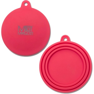 image:imageMessy Mutts Silicone Universal Can Cover  Fits 3 Can Sizes  Small Medium Large  Reusable Lid for Dog or Cat Food  Airtight Seal for Wet Food Cans  GreenWatermelon