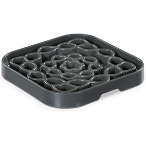 image:imageMessy Mutts and Cats Interactive Square Slow Feeder  Cool Grey 2 Cup  8 x 8 Square Puzzle Slow Feeder for DogsCats  Enrichment Food Dish for Slow Eating BloatingCool Grey