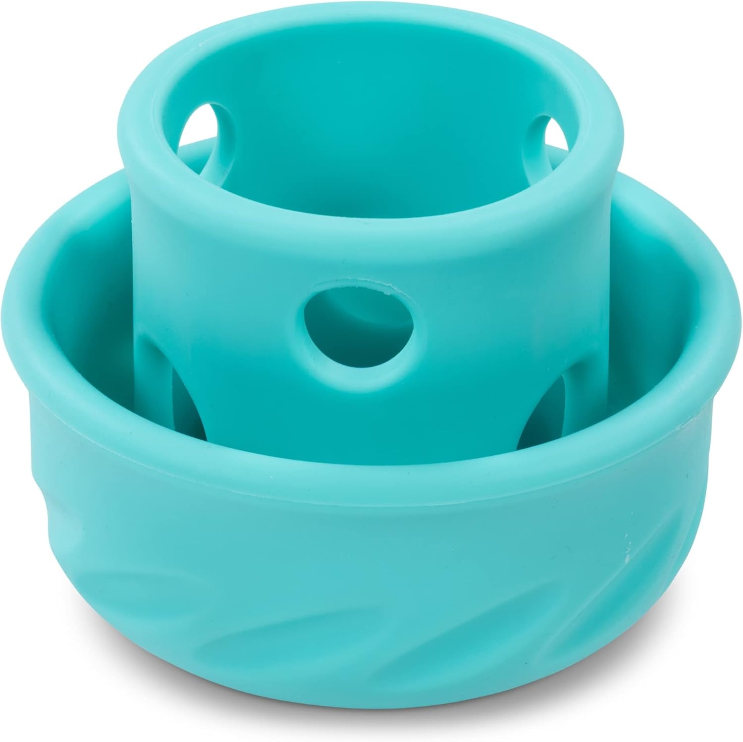 image:imageMessy Mutts Totally Pooched Puzzle n Play Mushroom Stuffable Treat Toy for Dogs Durable TPR 325 x 25 Small Dog Toy OrangeTeal