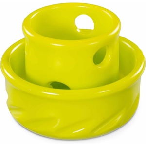 image:imageMessy Mutts Totally Pooched Puzzle n Play Mushroom  Stuffable Treat Toy for Dogs Durable TPR  325 x 25 Small Dog Toy  OrangeGreen