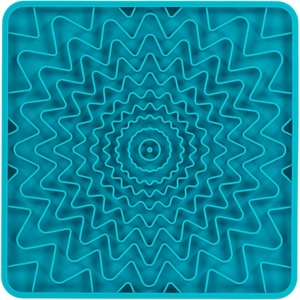 image:imageMessy Mutts Framed Silicone Therapeutic Licking Mat  95 x 95  Slow Feeder Mat for Boredom amp Anxiety  Lick Pad for Dogs amp Cats  Blue