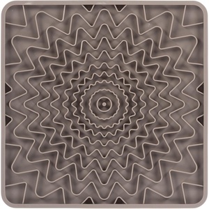image:imageMessy Mutts Framed Silicone Therapeutic Licking Mat  95 x 95  Slow Feeder Mat for Boredom amp Anxiety  Lick Pad for Dogs amp Cats  Grey