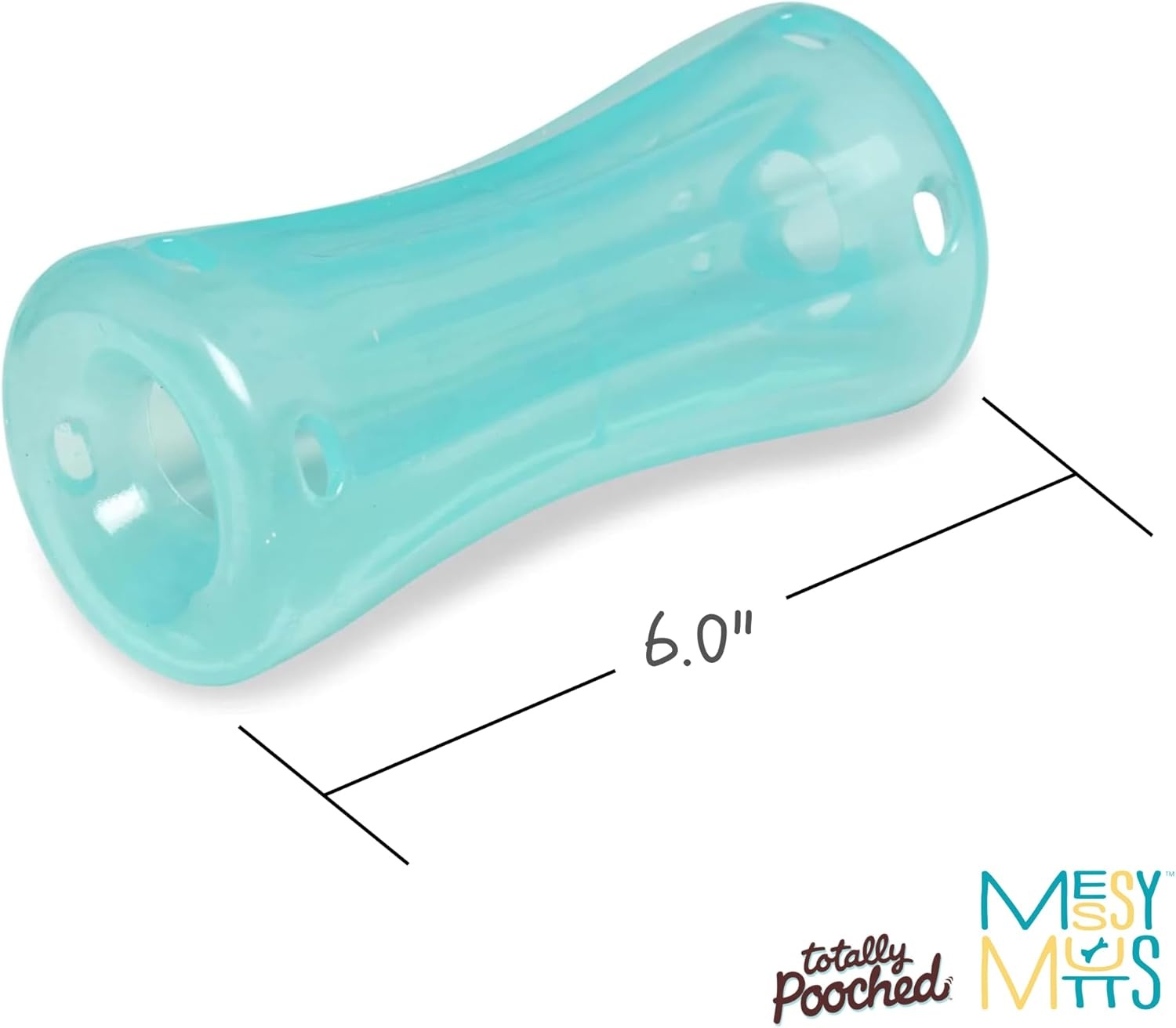 image:imageMessy Mutts Stuffn Wobble Ball 5 Fillable Dog Toy Interactive Puzzle Ball for Dogs Engaging Treat Dispensing Toy for DogsBlue