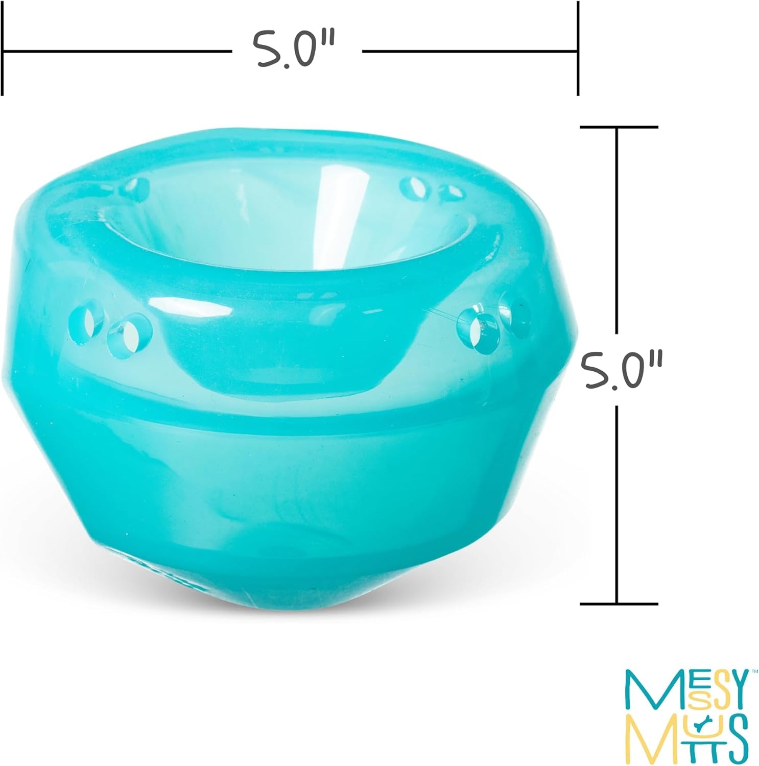 image:imageMessy Mutts Stuffn Wobble Ball 5 Fillable Dog Toy Interactive Puzzle Ball for Dogs Engaging Treat Dispensing Toy for DogsBlue