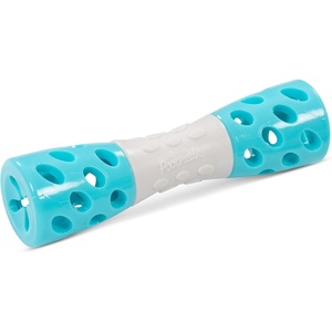 image:imageMessy Mutts Totally Pooched Toss n Stuff Hourglass  Interactive Treat and Squeak Toy for Dogs  7 TPR Dog Toy  TealBlue
