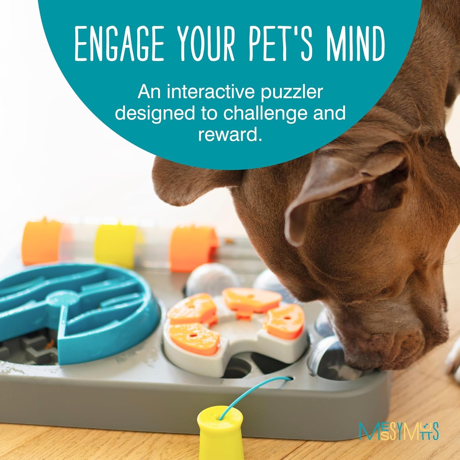 image:imageMessy Mutts Flipn Slide Puzzler Medium 125 x 125 GreyLarge